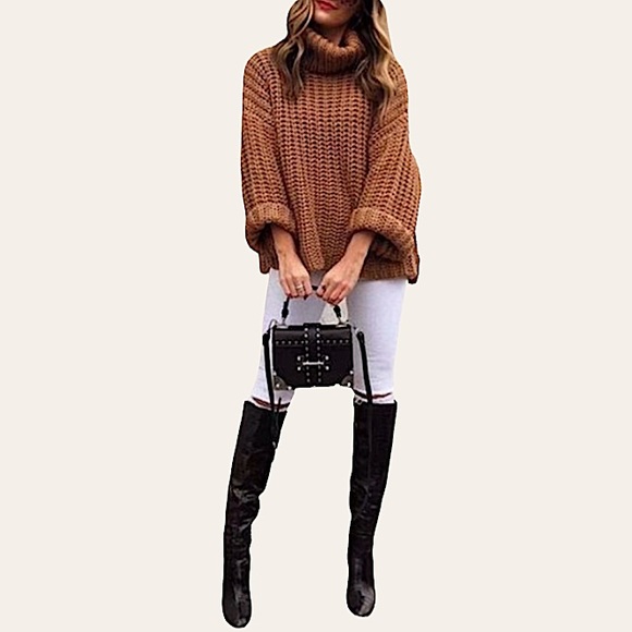 Zara Turtleneck Knit Sweater M - Picture 1 of 15